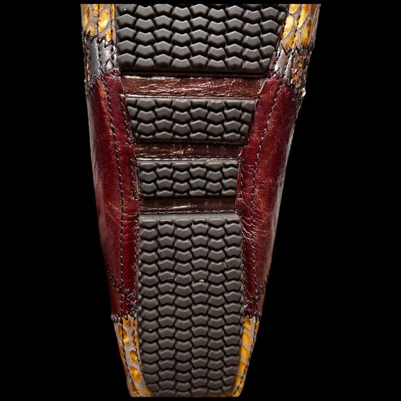 KENZIE Diva Women Sz 8.5 Moccasins Animal Snakeskin Patchwork Flats Loafer Shoes - Picture 16 of 16